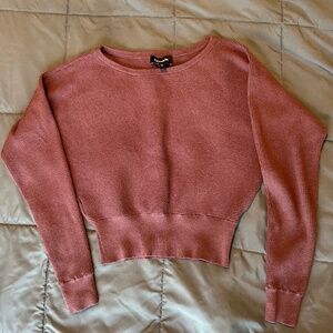 Express Purple Ribbed Dolman Sweater